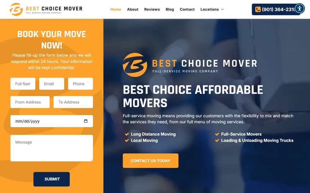 #1 best choice moving homepage