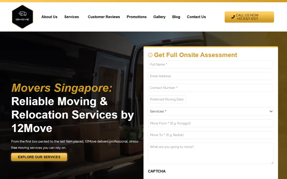 12Move Logistics homepage