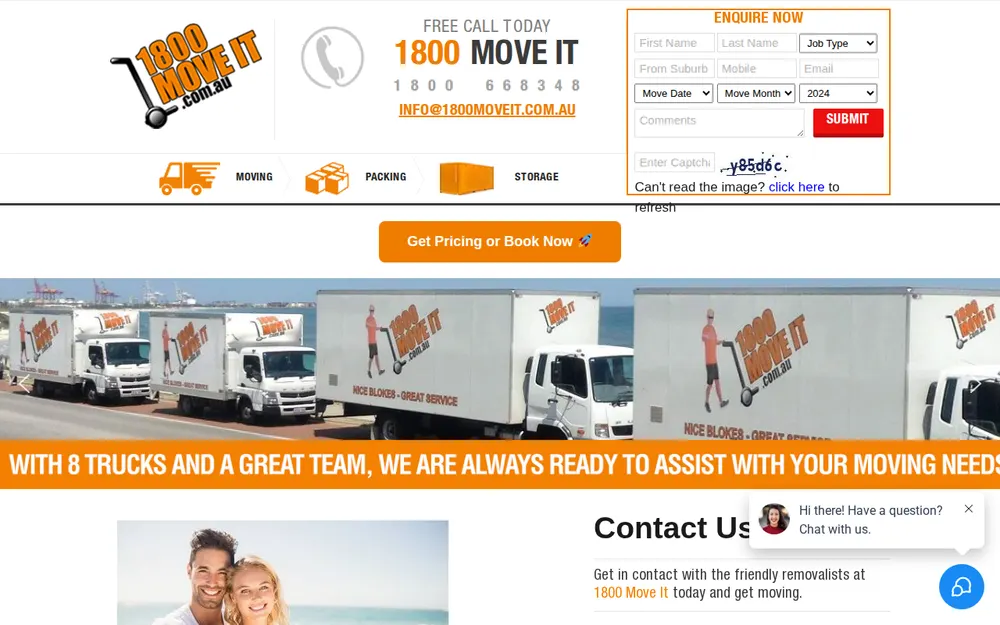 1800 Move It homepage