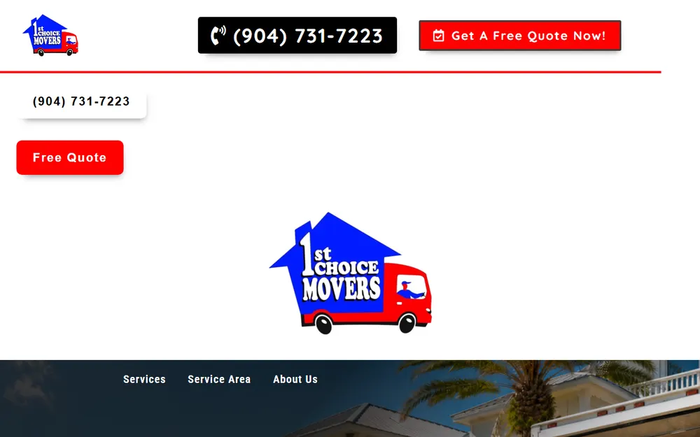 1st Choice Movers homepage