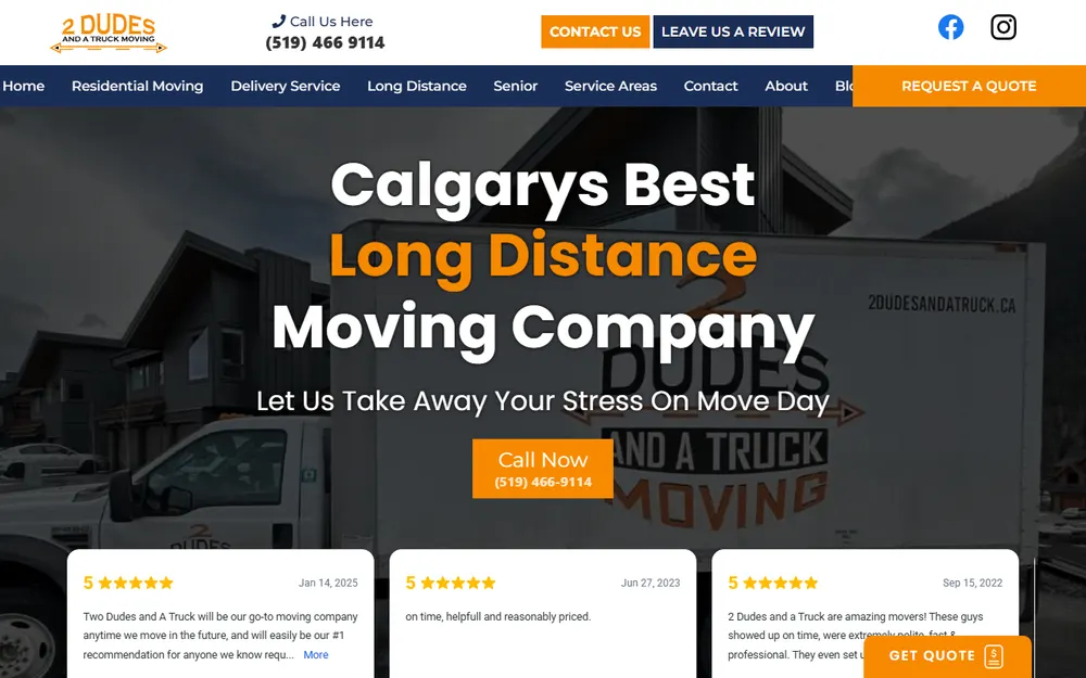 2 Dudes And A Truck Moving homepage