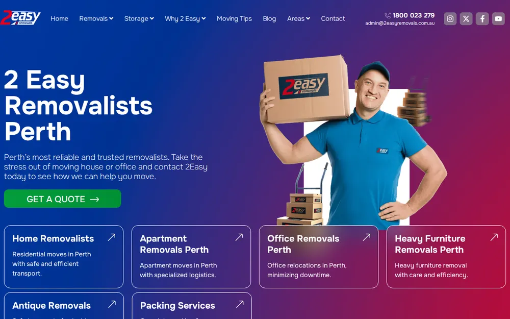 2 Easy Removals homepage