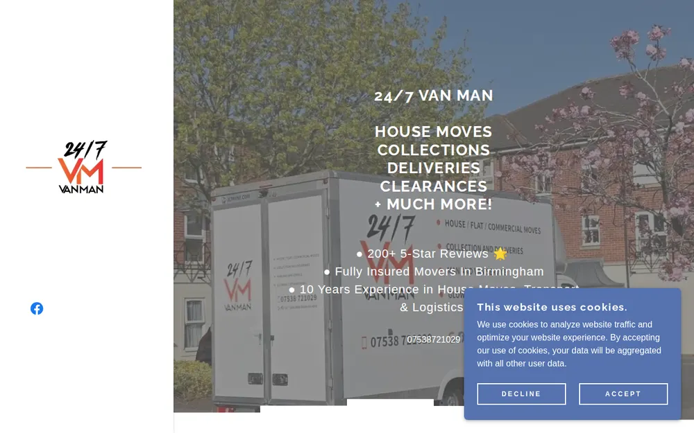 24/7 Van Man homepage
