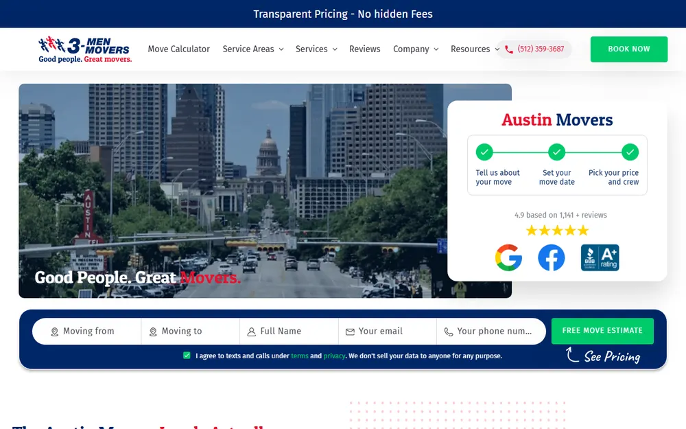 3 Men Movers homepage