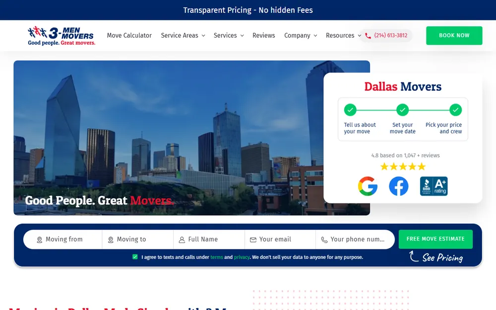 3 Men Movers homepage