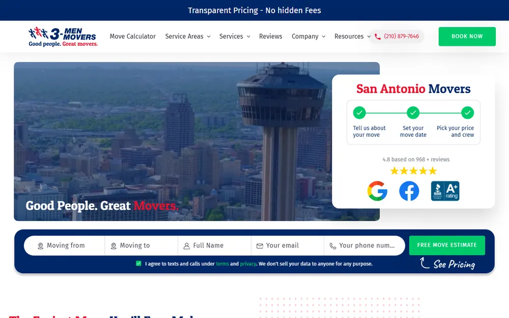 3 Men Movers homepage
