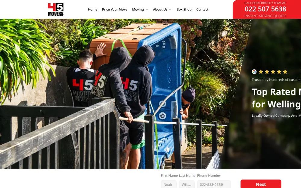 45 Movers homepage