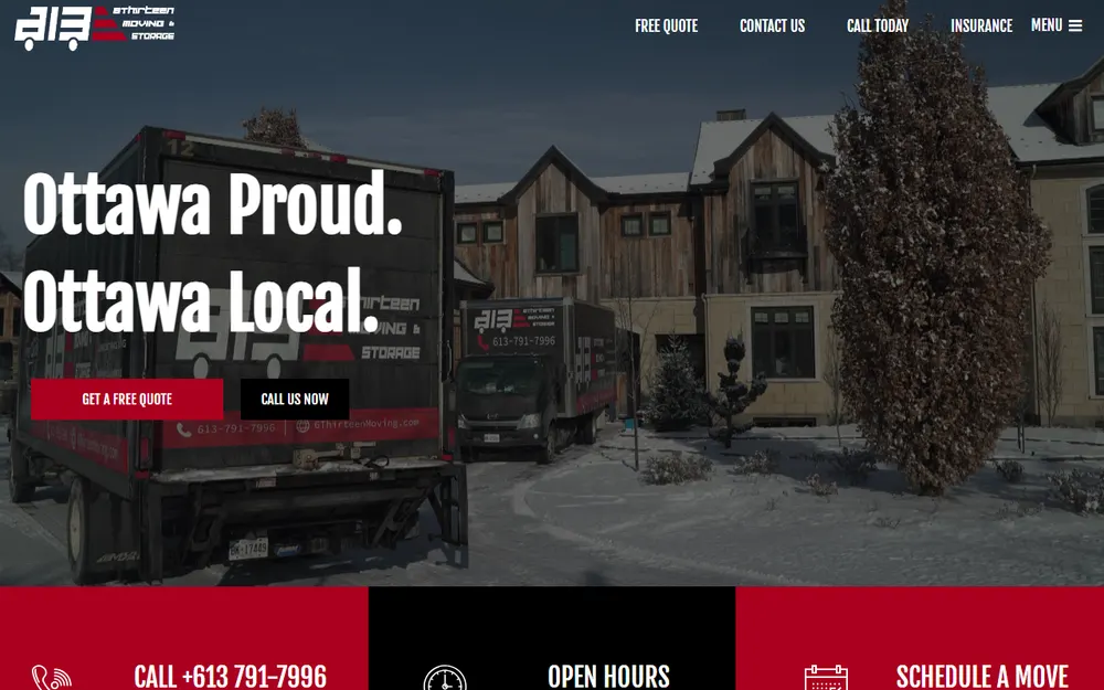 6Thirteen Moving & Storage homepage
