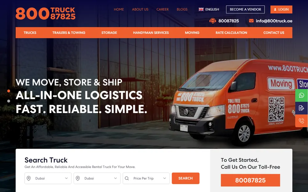 800 TRUCK homepage