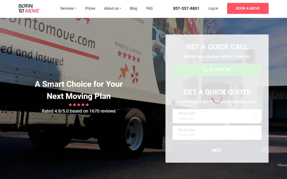 Born to Move homepage