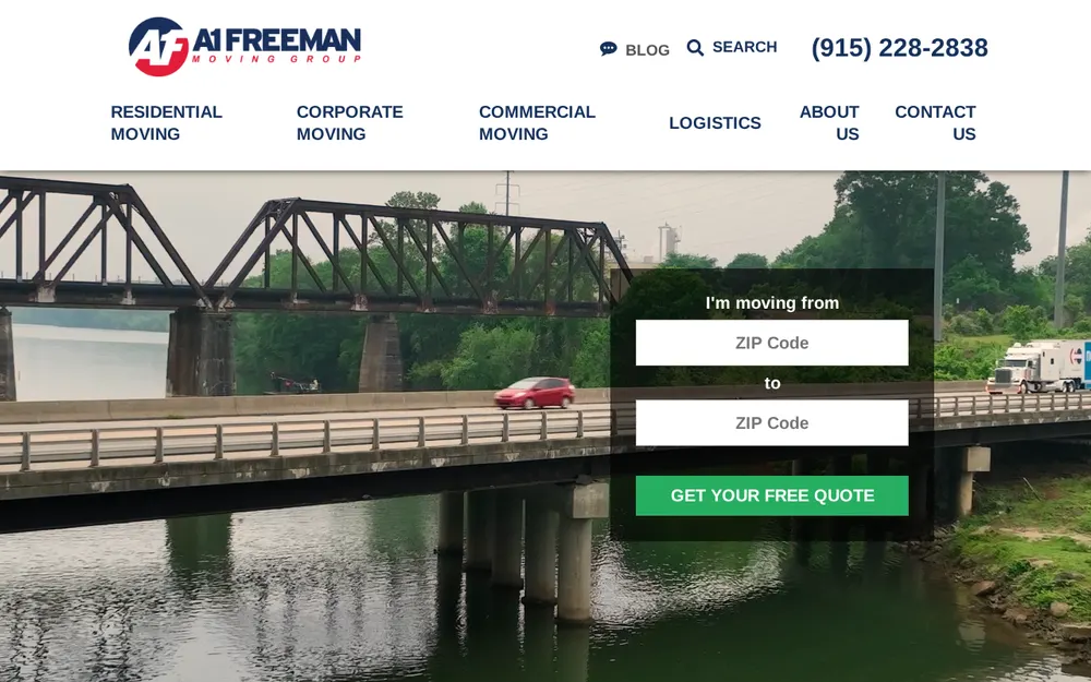 A-1 Freeman Moving Group homepage