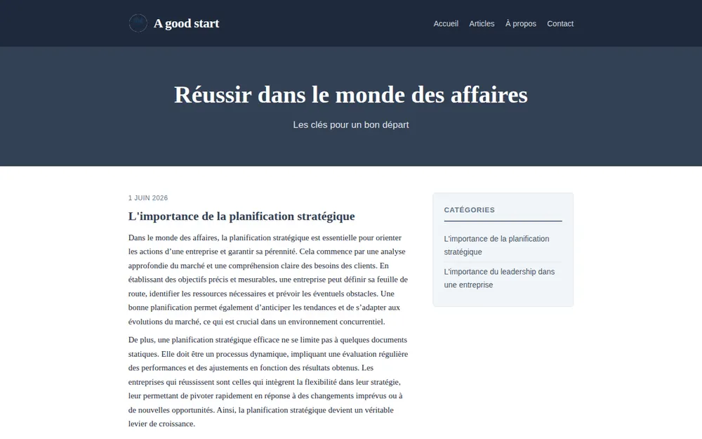A Good Start In France Relocation homepage