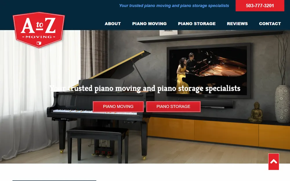 A to Z Moving homepage
