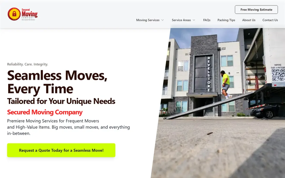 A1 Houston Movers homepage