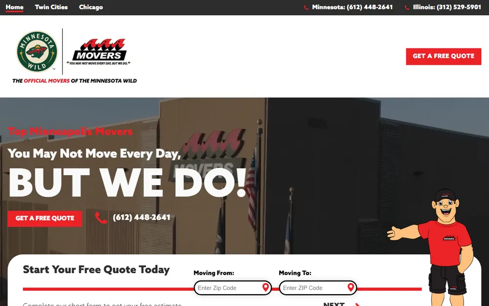 AAA Movers Inc. of Minneapolis homepage