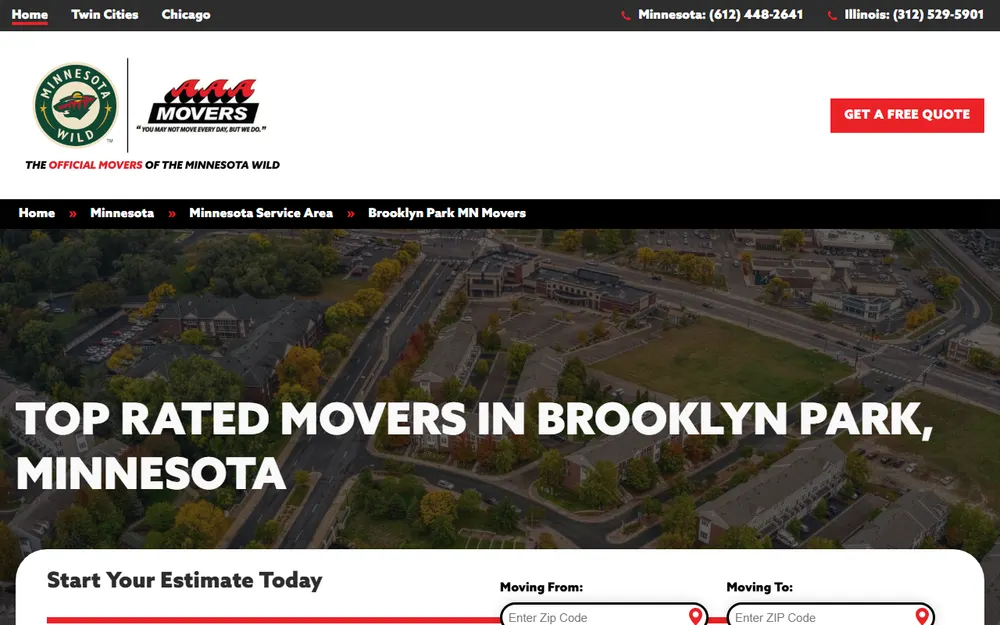 AAA Movers Minneapolis MN homepage