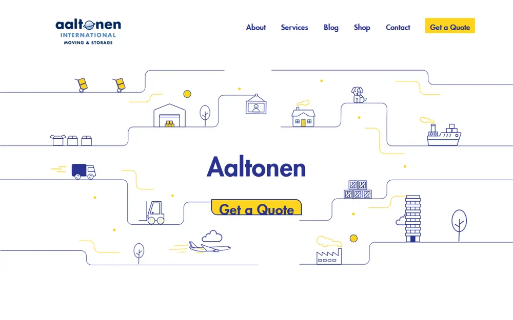 Aaltonen International Moving & Storage homepage