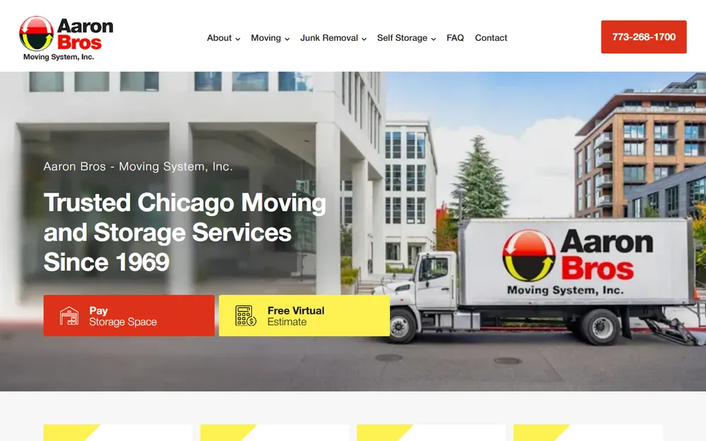 Aaron Bros Moving System, Inc. homepage
