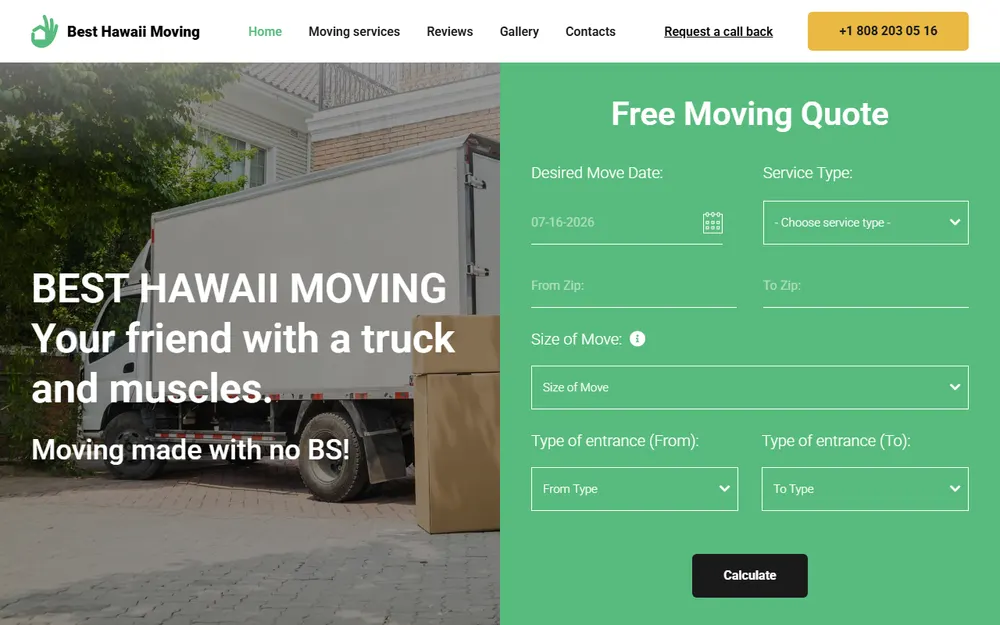 AB Moving Services homepage