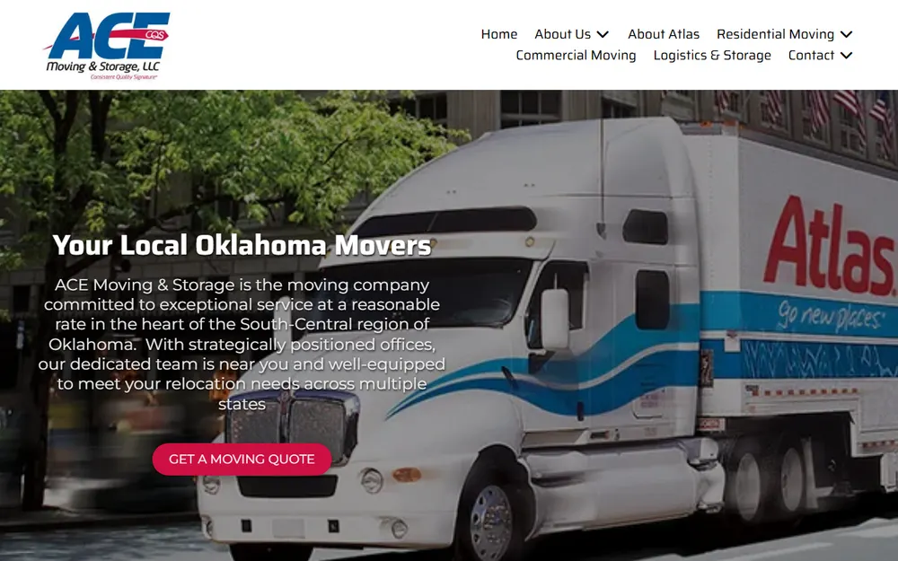 Ace Moving & Storage, LLC homepage