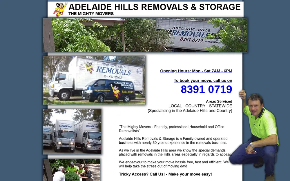 Adelaide Hills Removals & Storage homepage