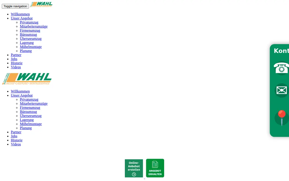 A.F. Umzüge GmbH / Wahl Umzüge homepage