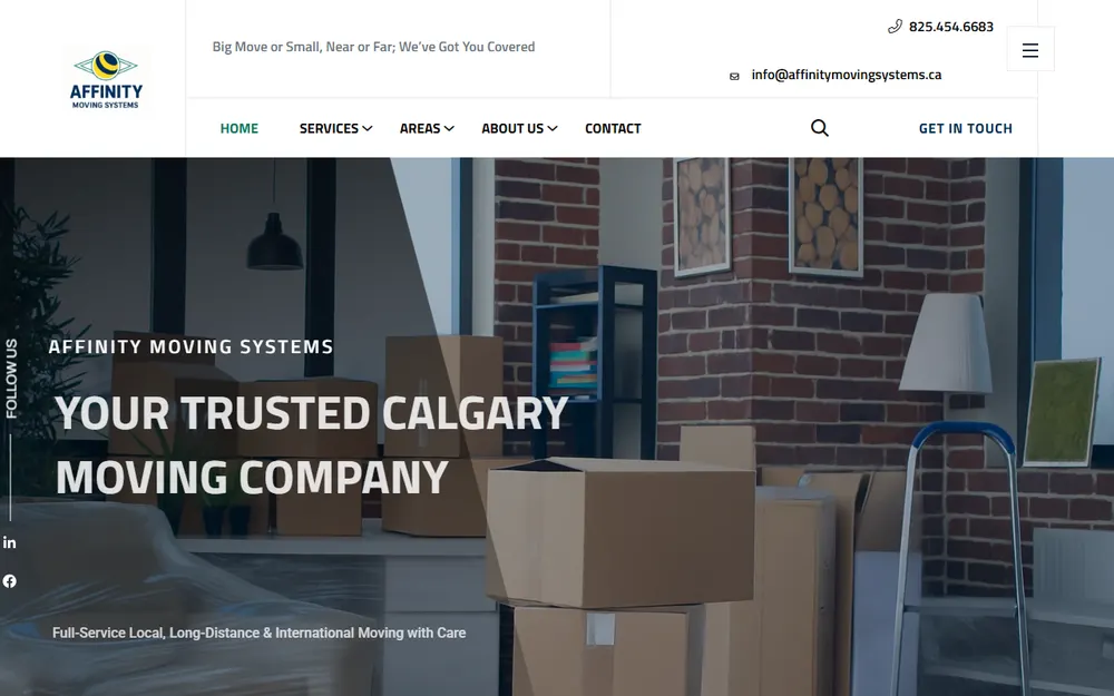 Affinity Moving Systems homepage