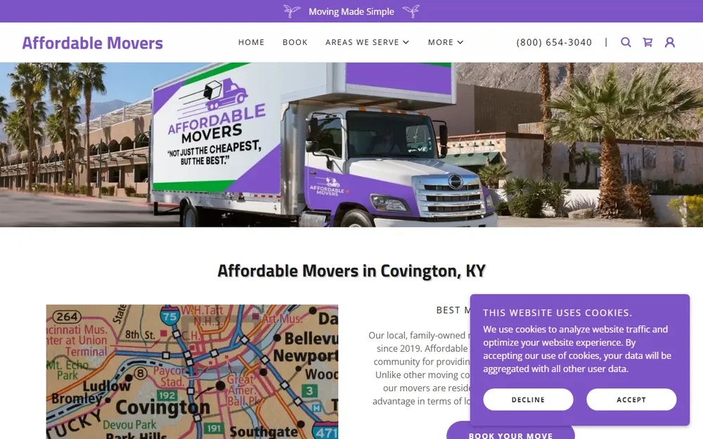 Affordable Movers homepage