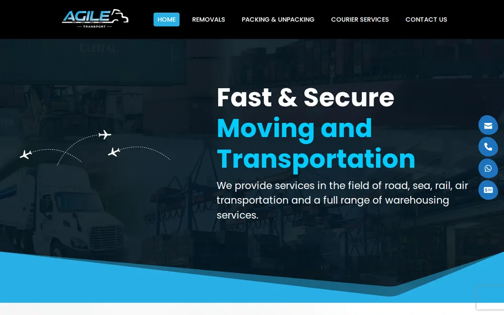 Agile Removals Brisbane homepage