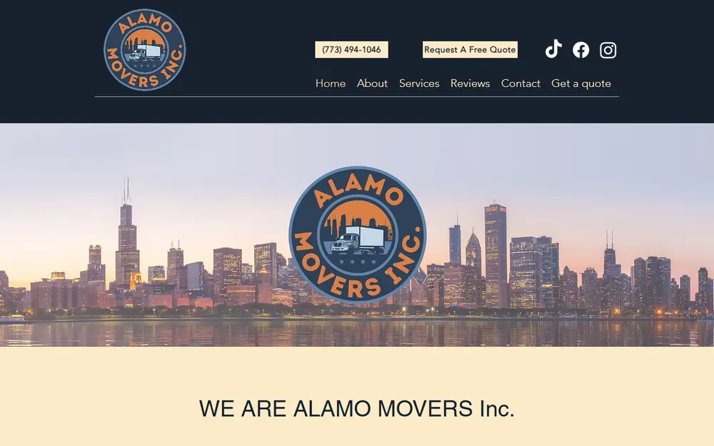 Alamo Movers Inc. (Chicago) homepage