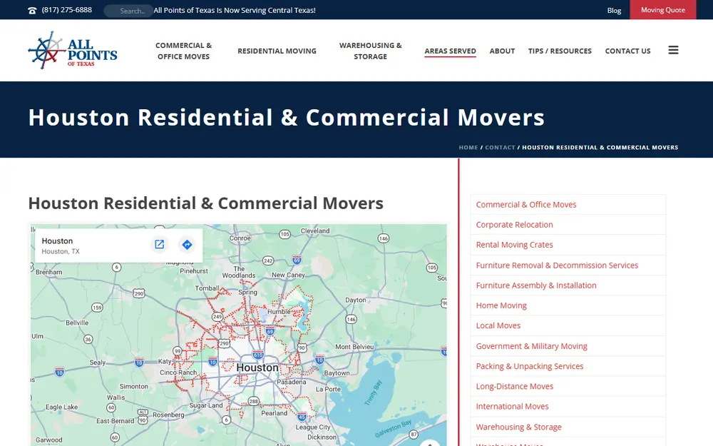All Points of Texas homepage
