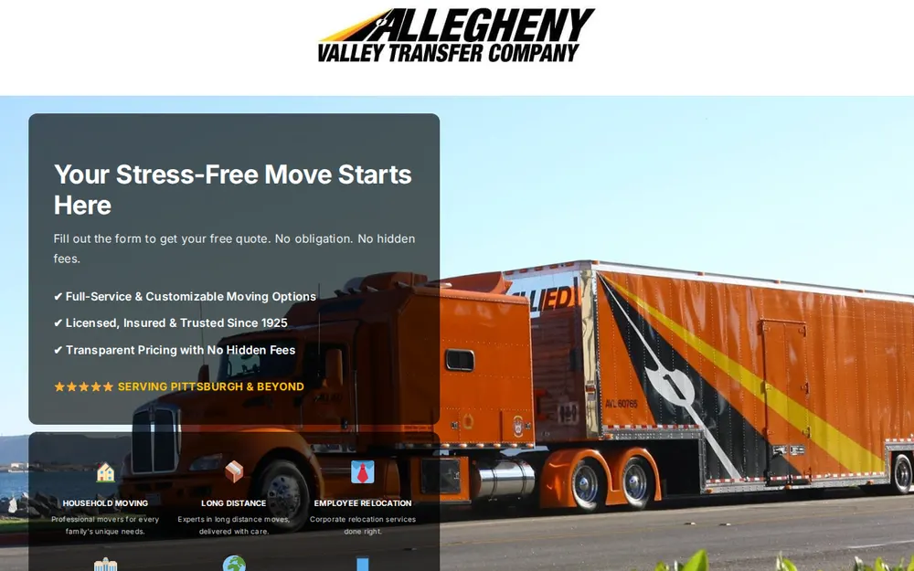 Allied Van Lines - Allegheny Valley Transfer Co. homepage