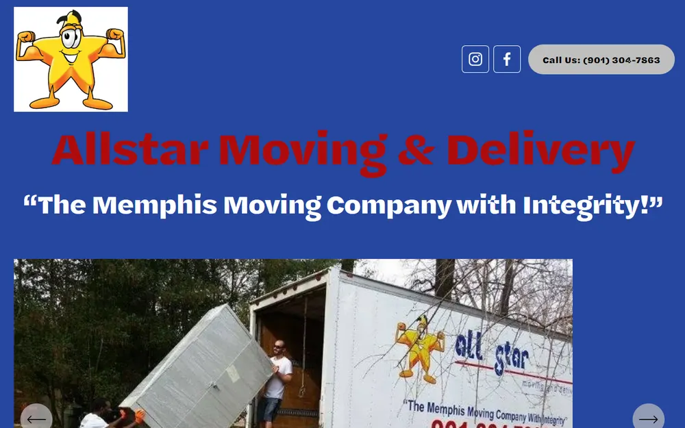 Allstar Moving & Delivery homepage
