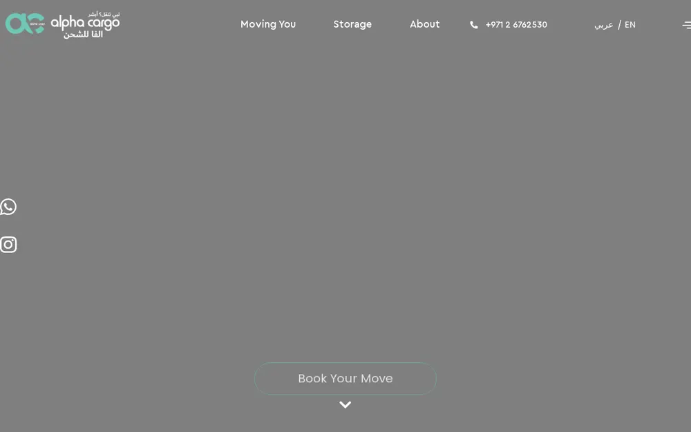 Alpha Cargo & Movers homepage