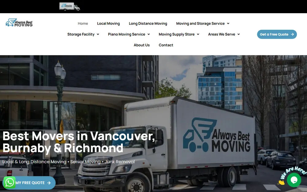 Always Best Moving homepage