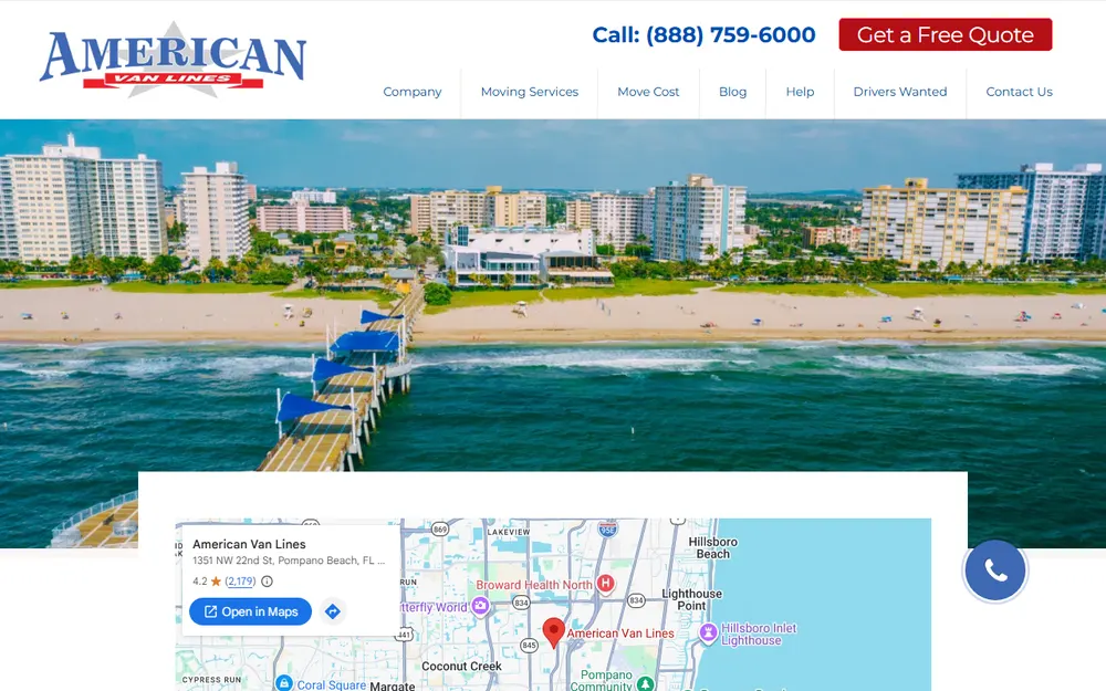 American Van Lines homepage