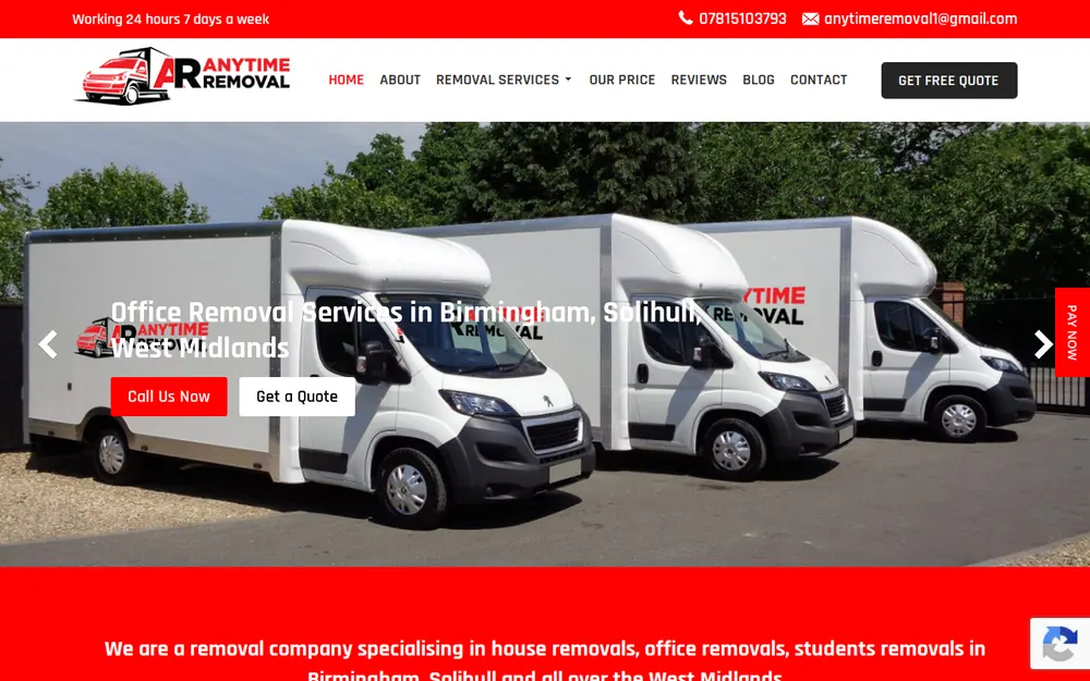 Anytime Removal homepage