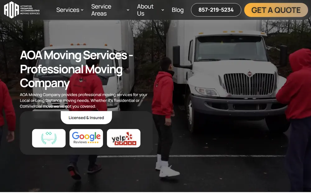 AOA moving homepage