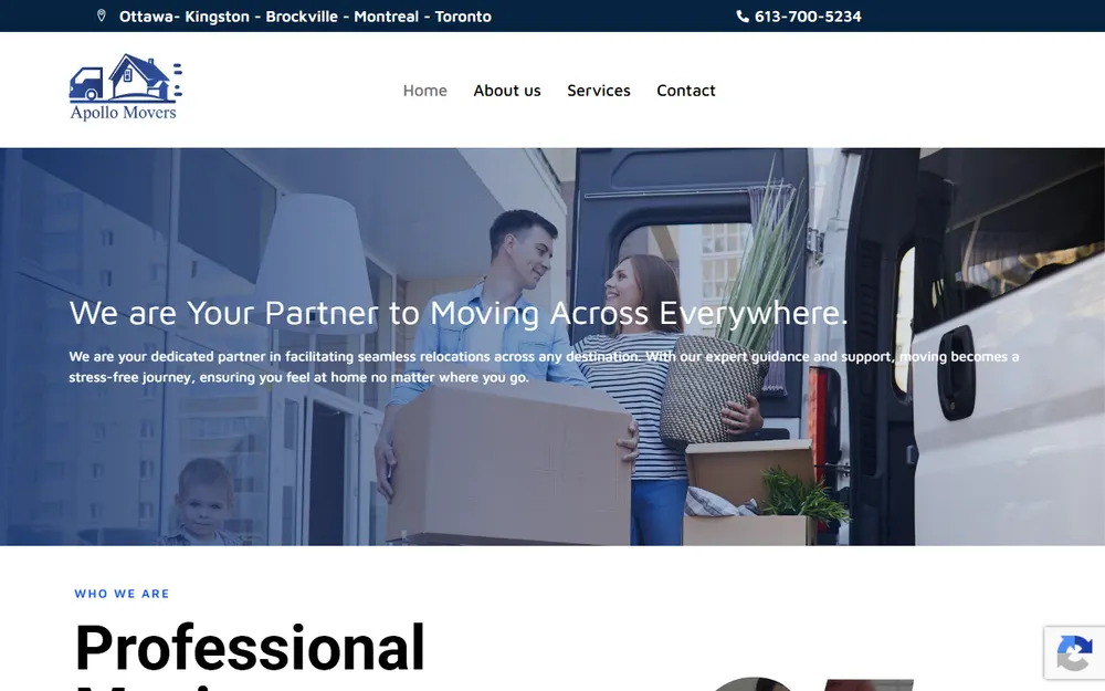 Apollo Ottawa Movers LLC homepage