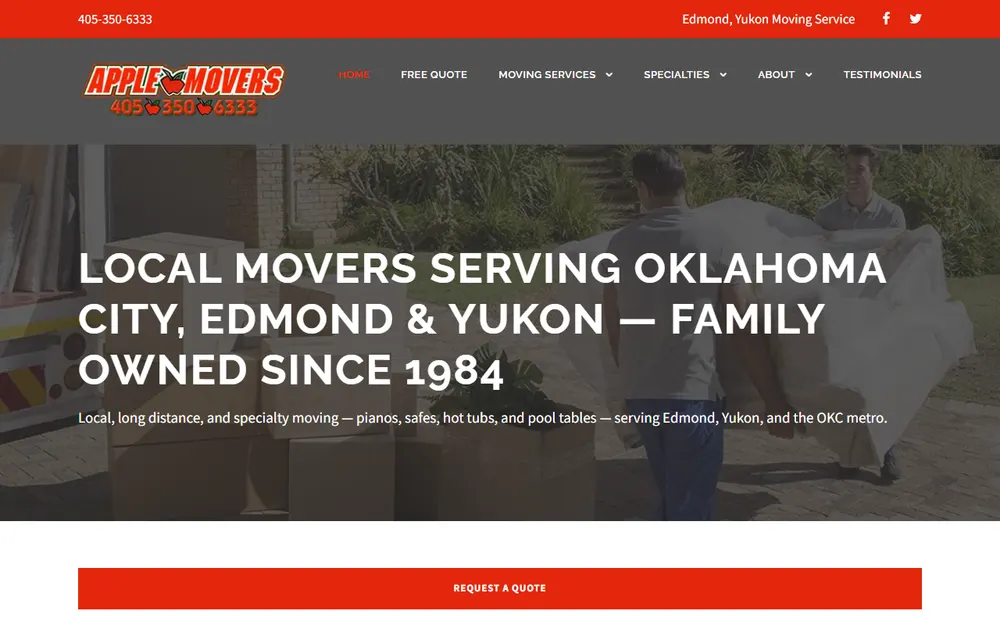 Apple Movers homepage