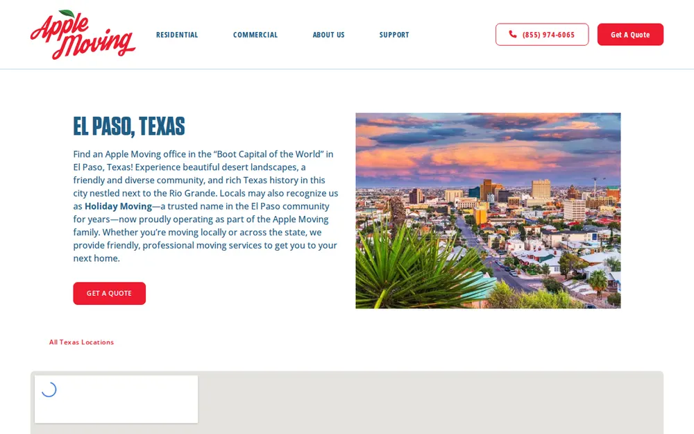 Apple Moving homepage