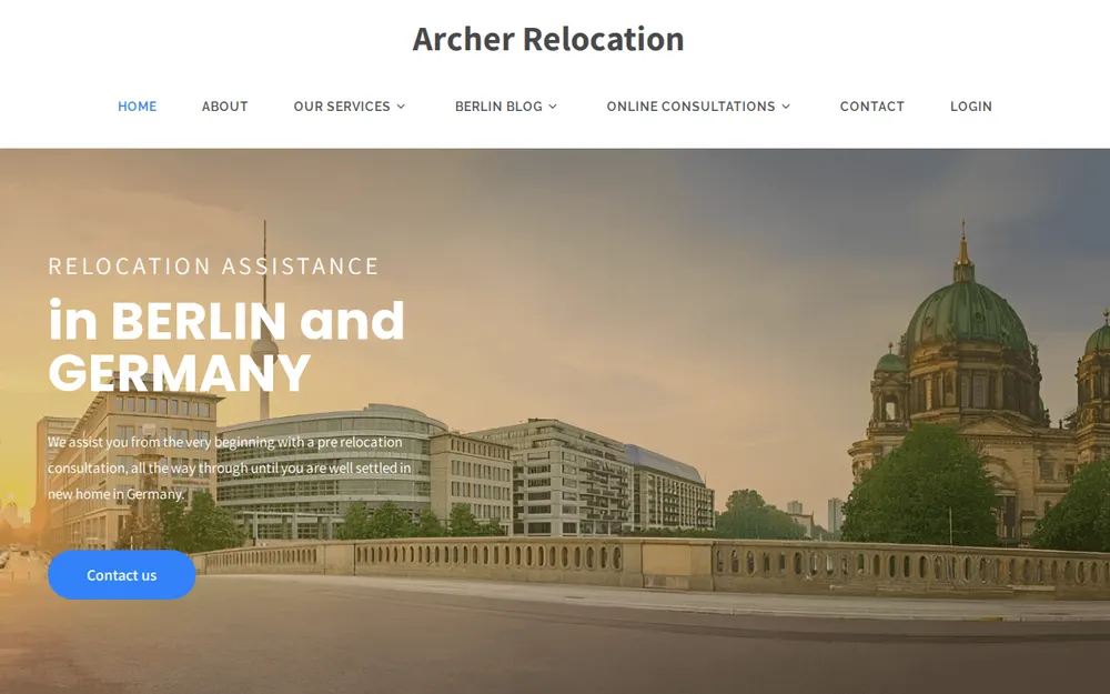 Archer Relocation homepage