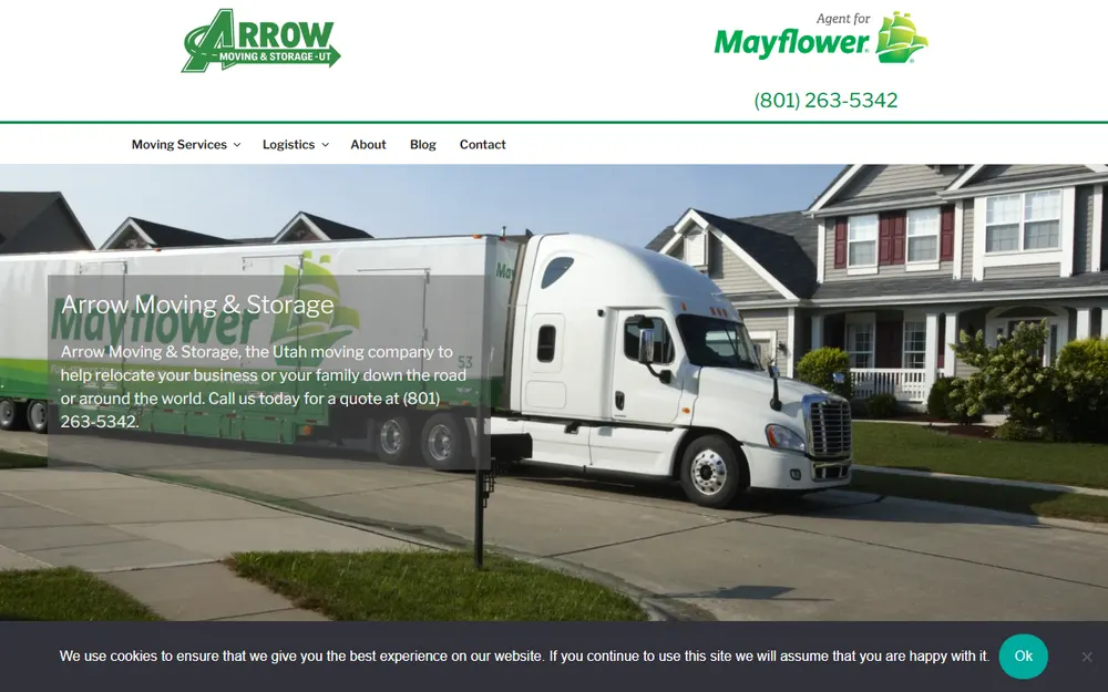 Arrow Moving & Storage homepage