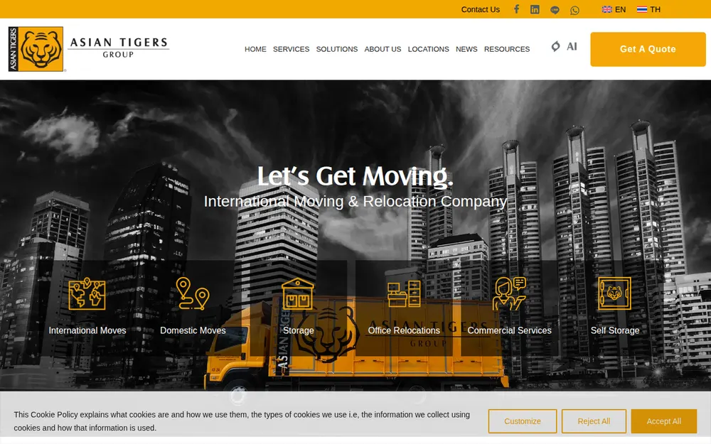 Asian Tigers Group Thailand homepage