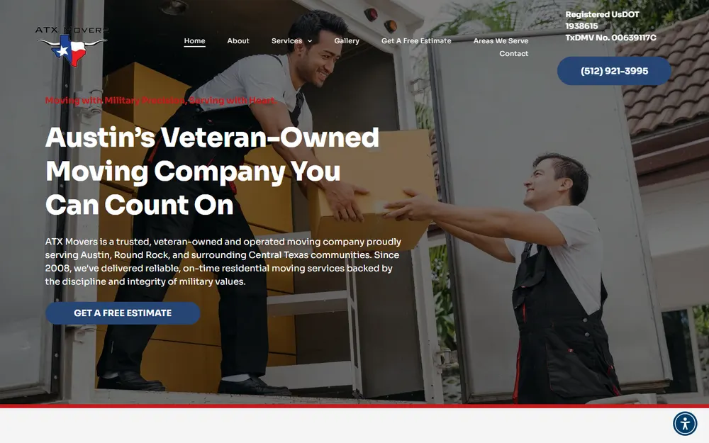 ATX Movers homepage