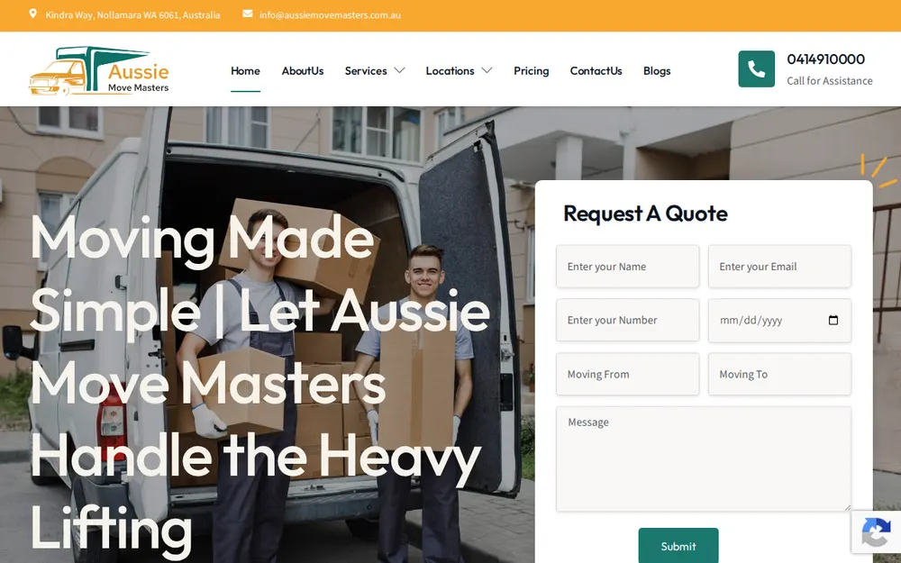 Aussie Move Masters homepage