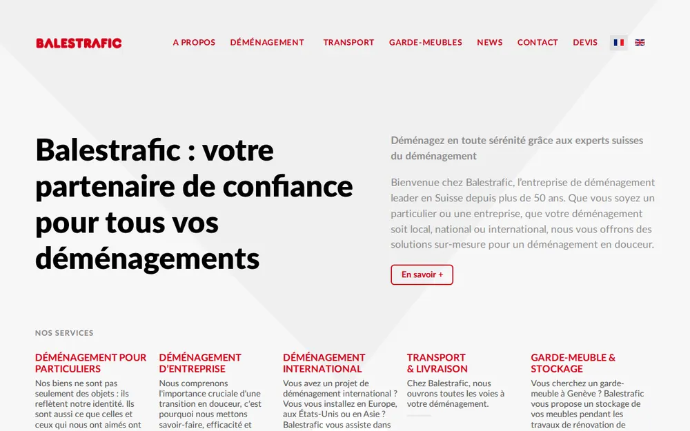 Balestrafic SA homepage