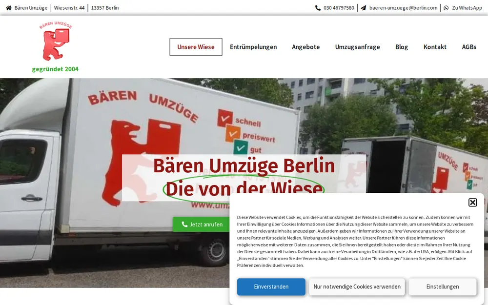 Bären Umzüge Berlin homepage