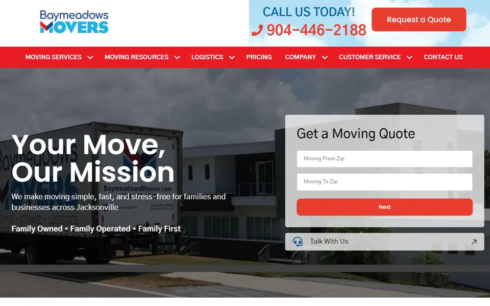 Baymeadows Movers homepage