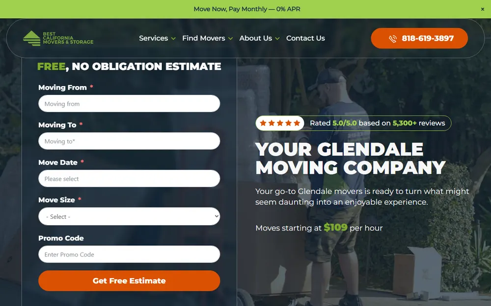 Best California Movers homepage